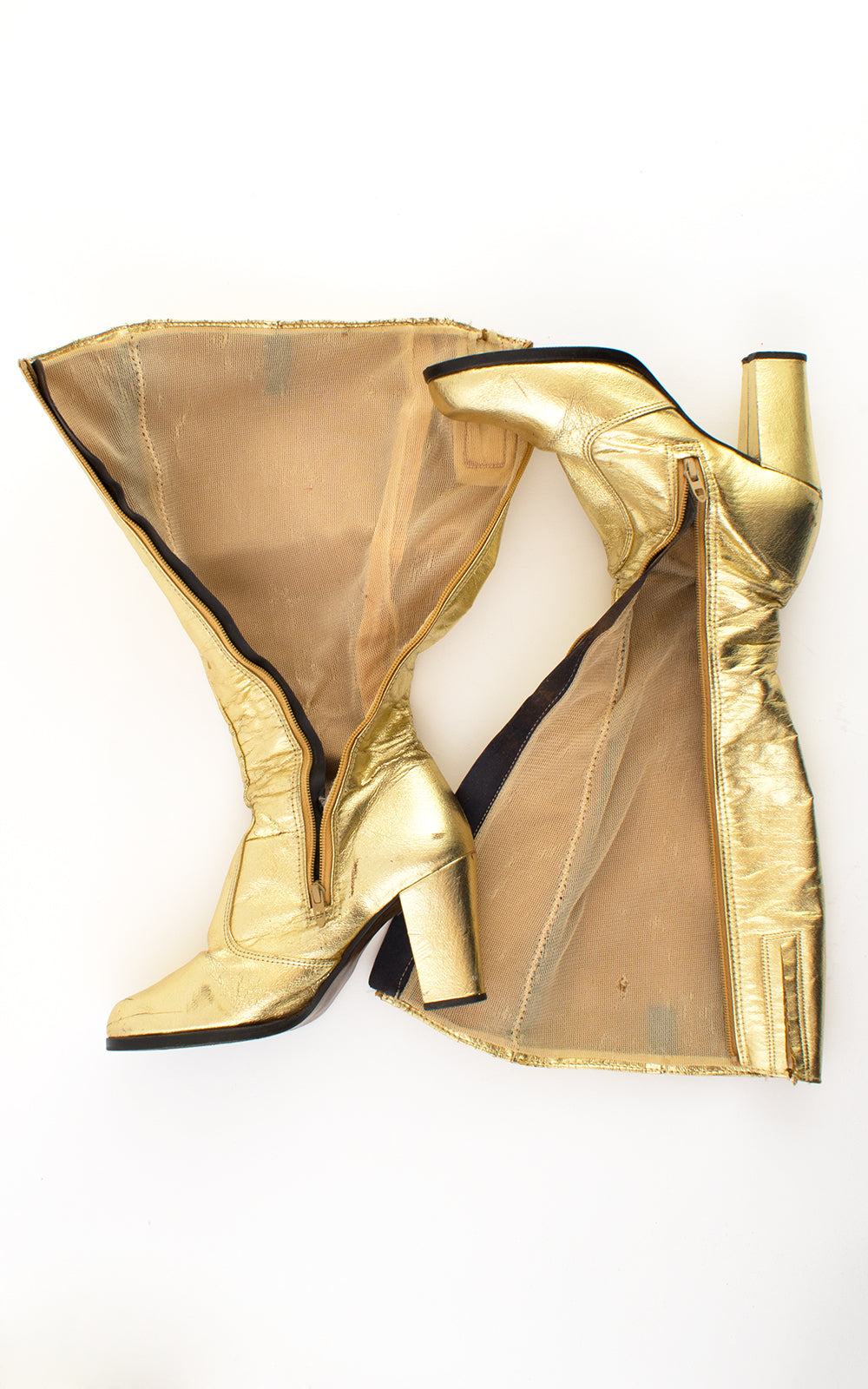 1960s Metallic Gold Go Go Boots