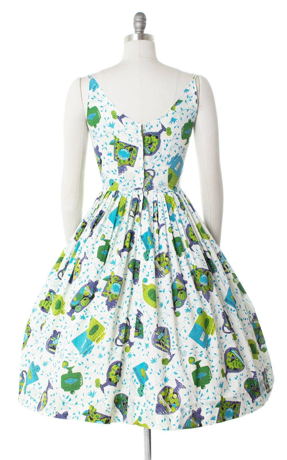 1950s Candy Jars Novelty Print Sundress