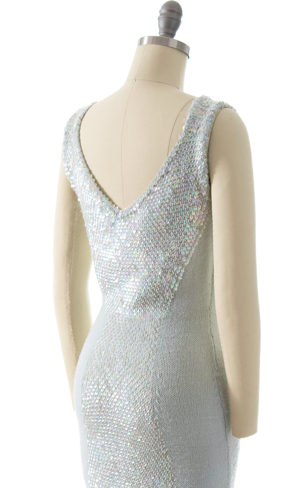 1960s Sequin Beaded Sweater Dress
