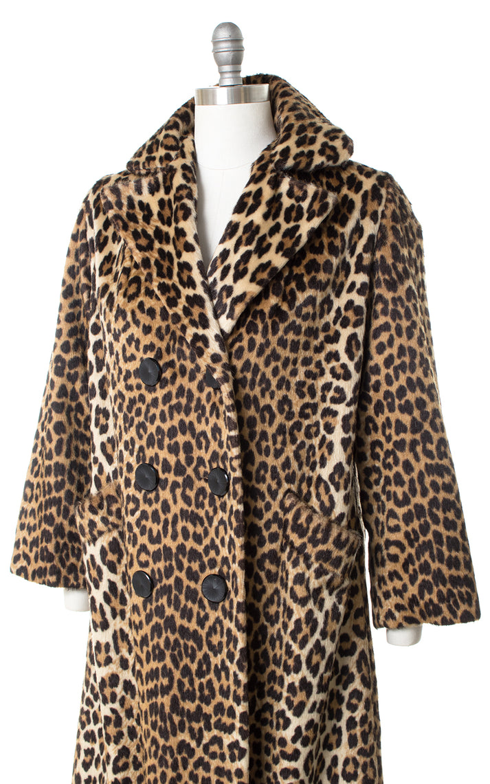 60’s Faux Leopard Print Fur Belted Coat by Lucile H. Hilborn main image 1