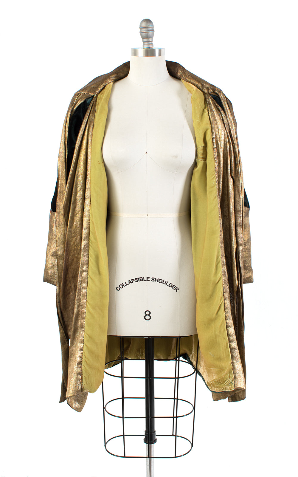 1920s Reversible Gold Lamé & Silk Velvet Coat | small/medium