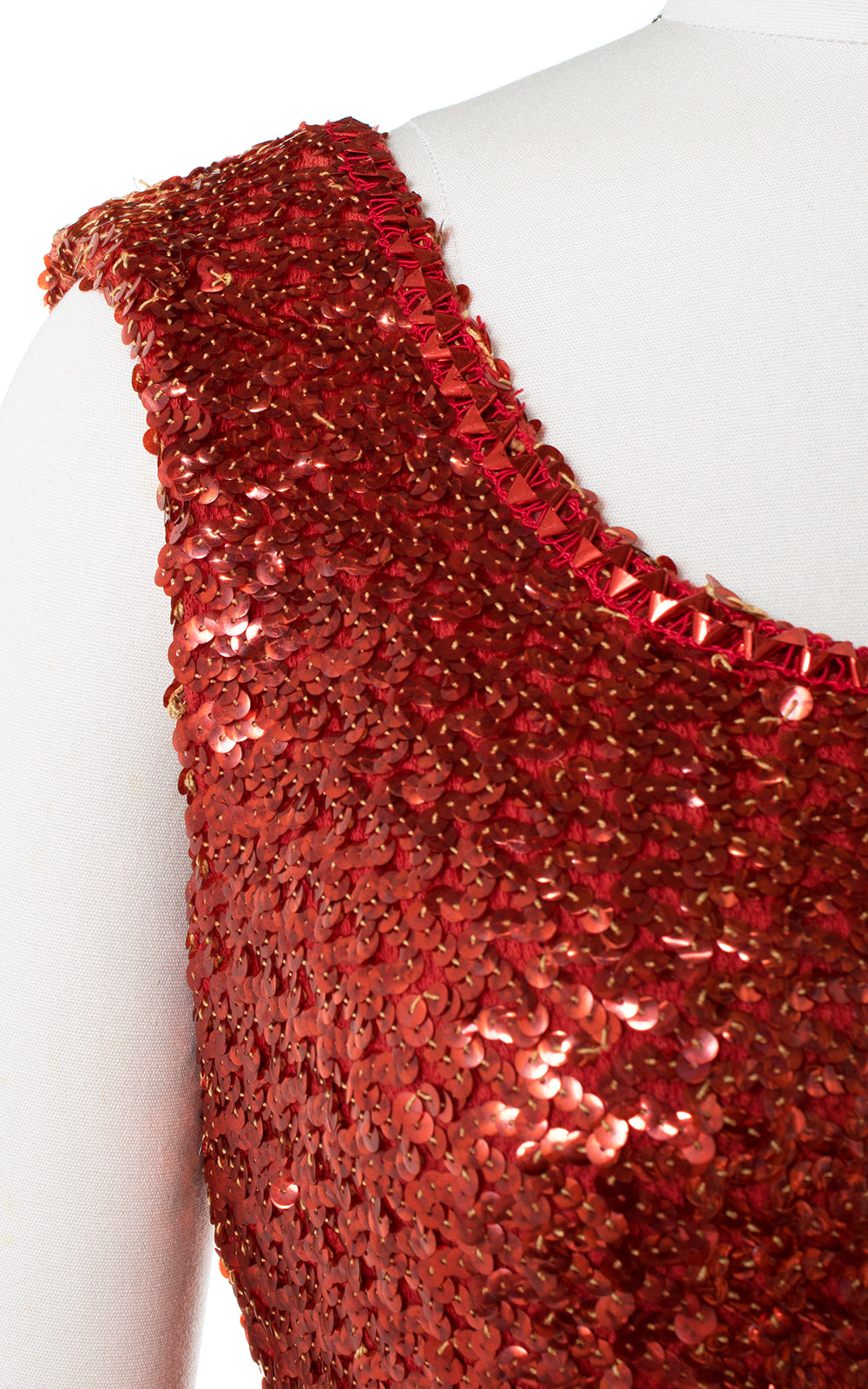 1960s Red Sequin Bodysuit