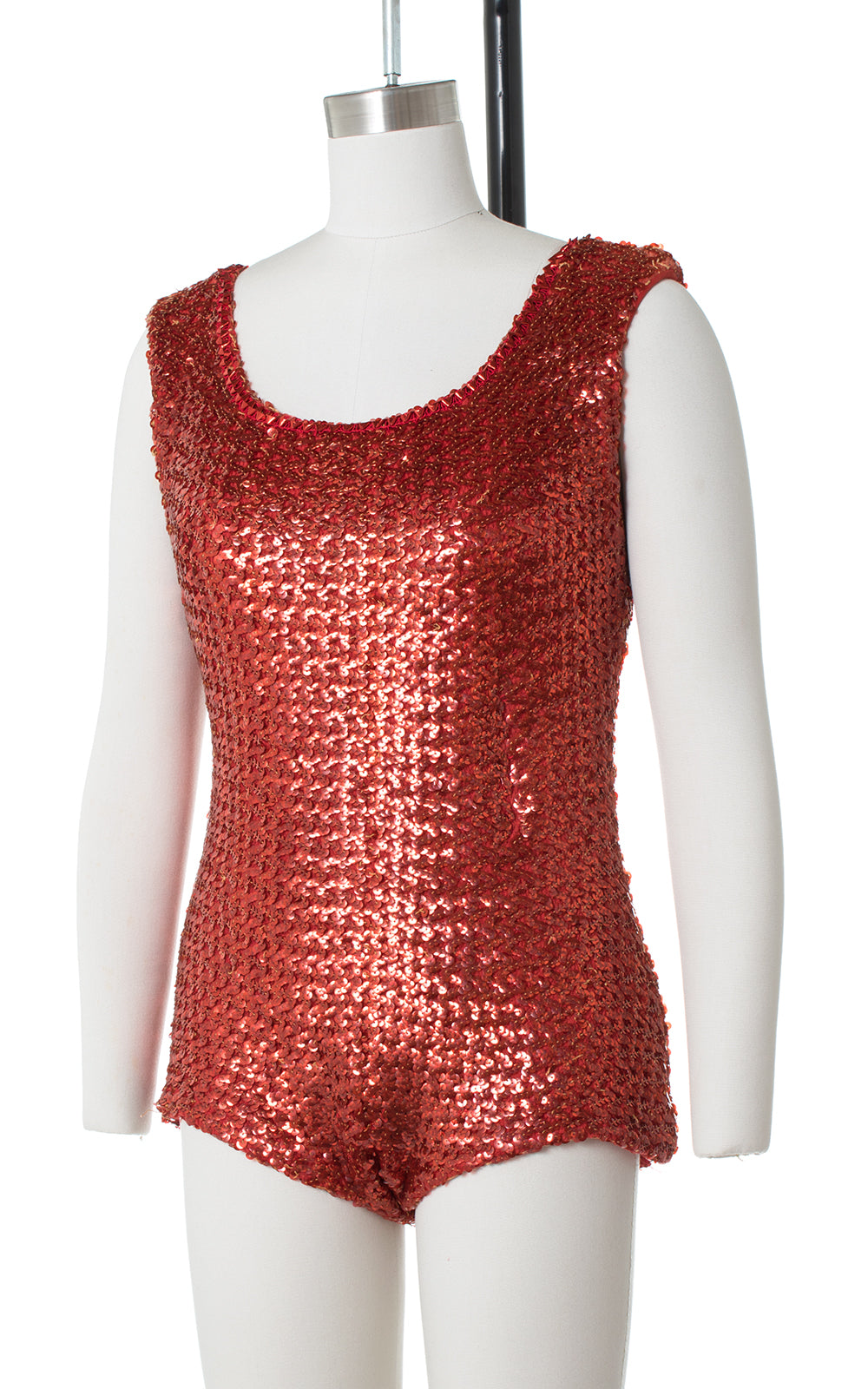 1960s Red Sequin Bodysuit