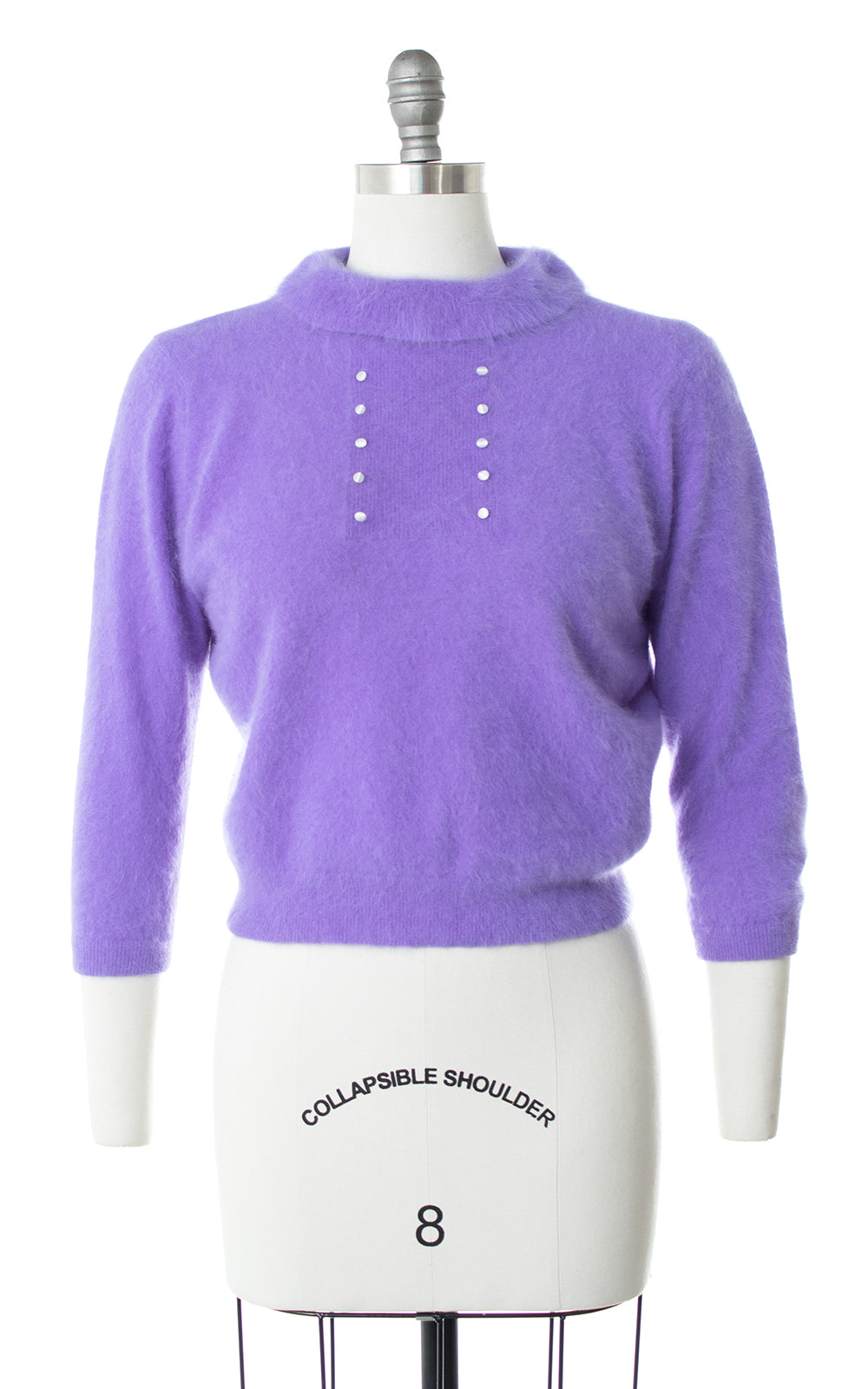 1950s Angora Knit Cropped Sweater