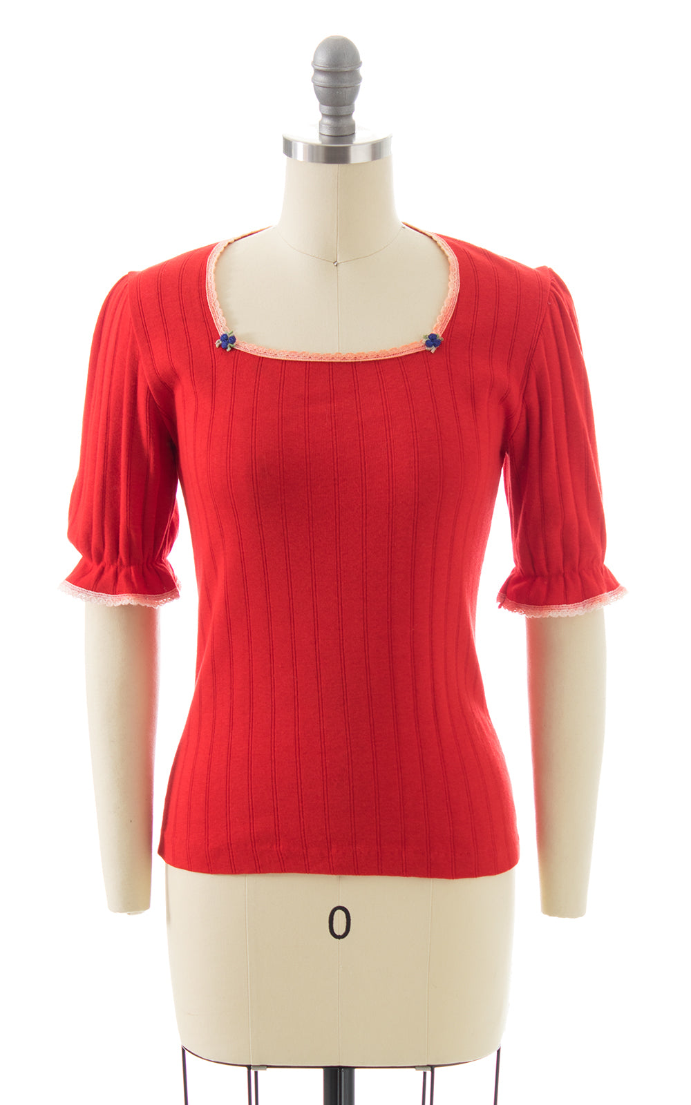 1970s Red Puff Sleeve T-Shirt