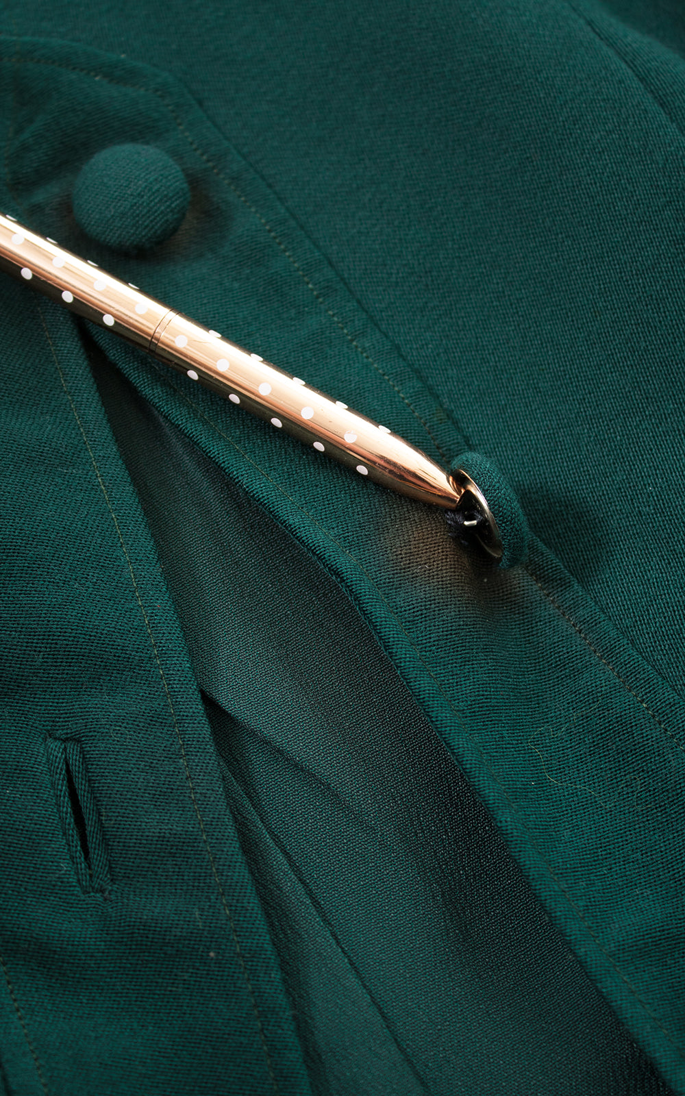 1940s Forest Green Wool Skirt Suit