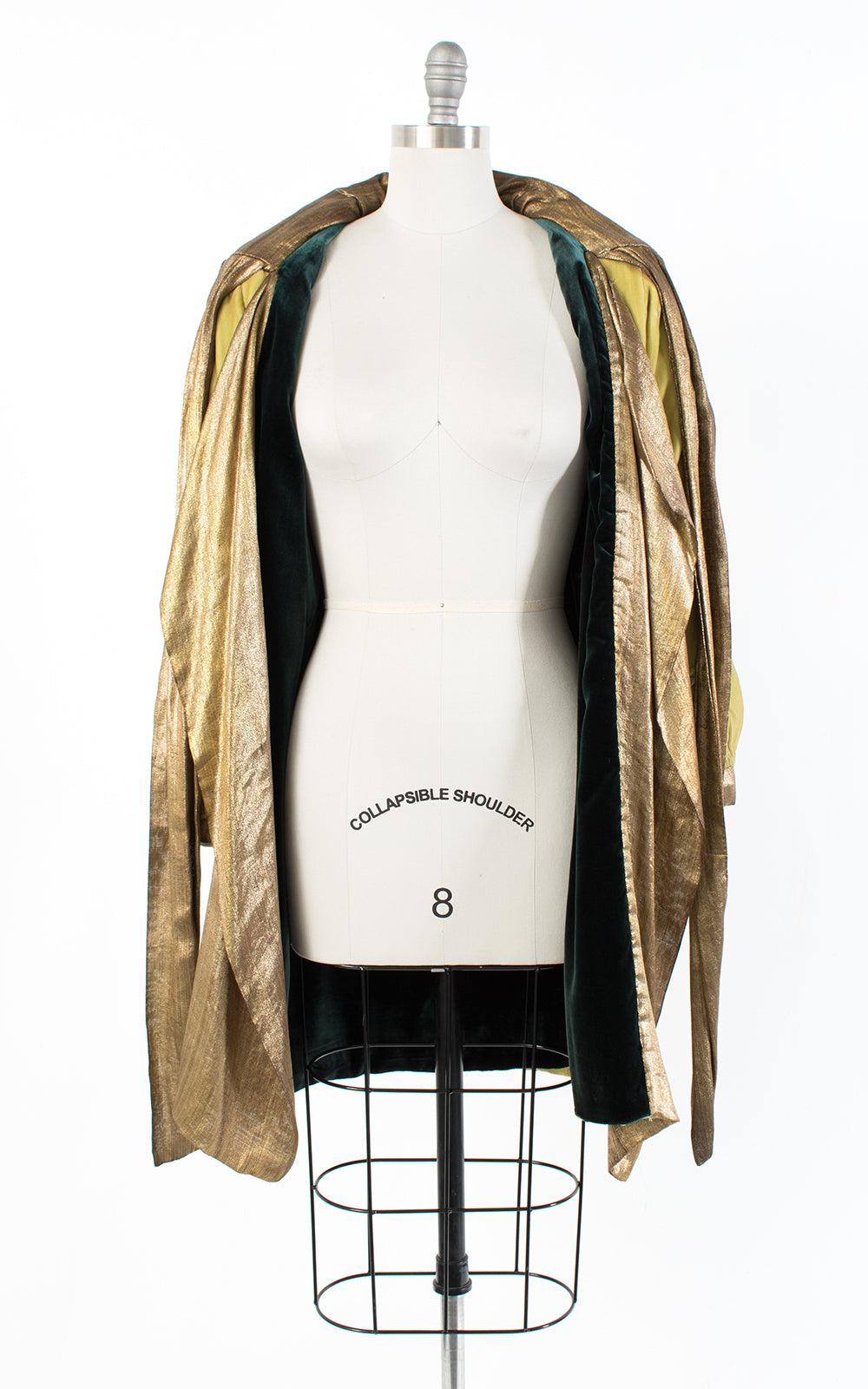 1920s Reversible Gold Lamé & Silk Velvet Coat | small/medium