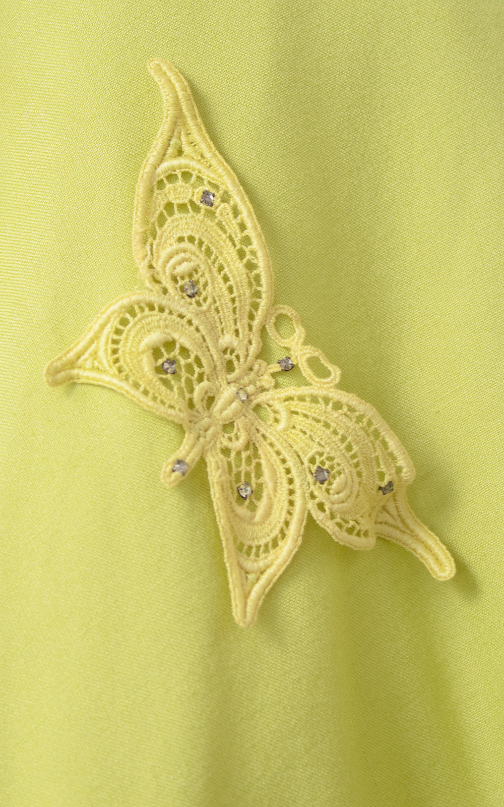 1950s Rhinestone Butterfly Linen Sundress Set
