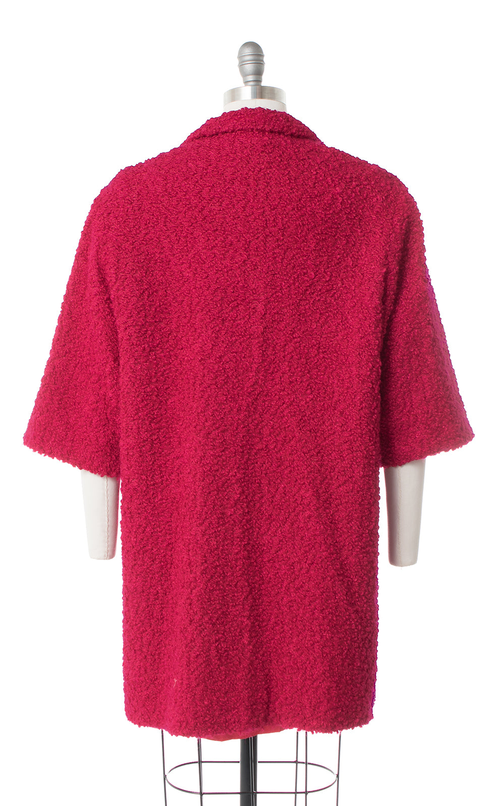 1960s Hot Pink Bouclé Wool Coat
