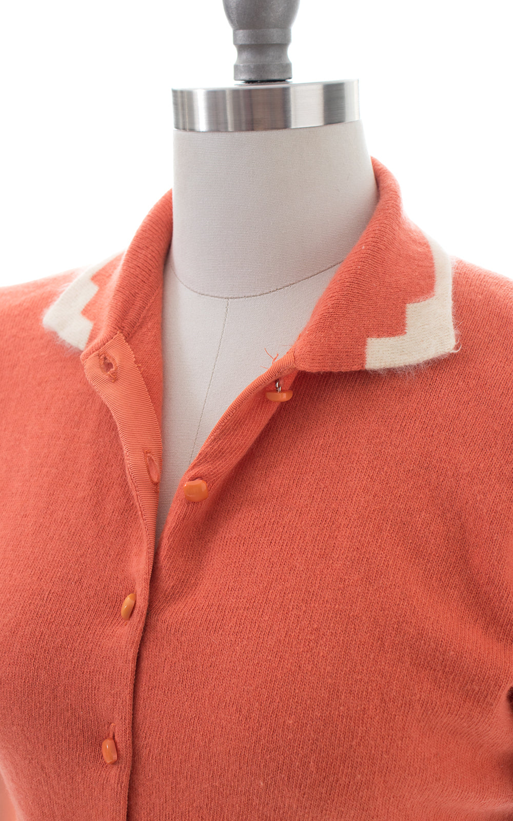 1950s Peach Wool & Angora Sweater To