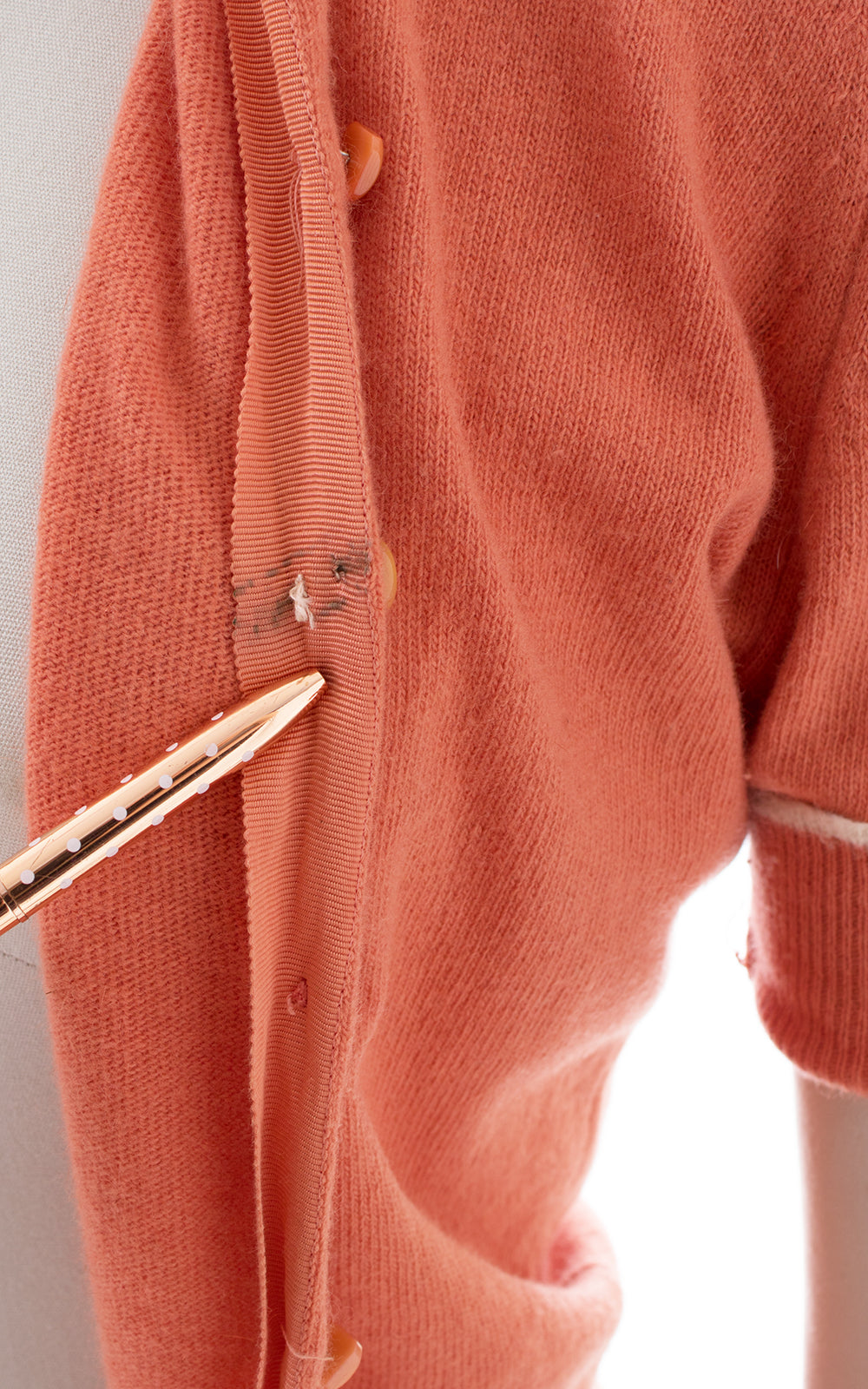 1950s Peach Wool & Angora Sweater To