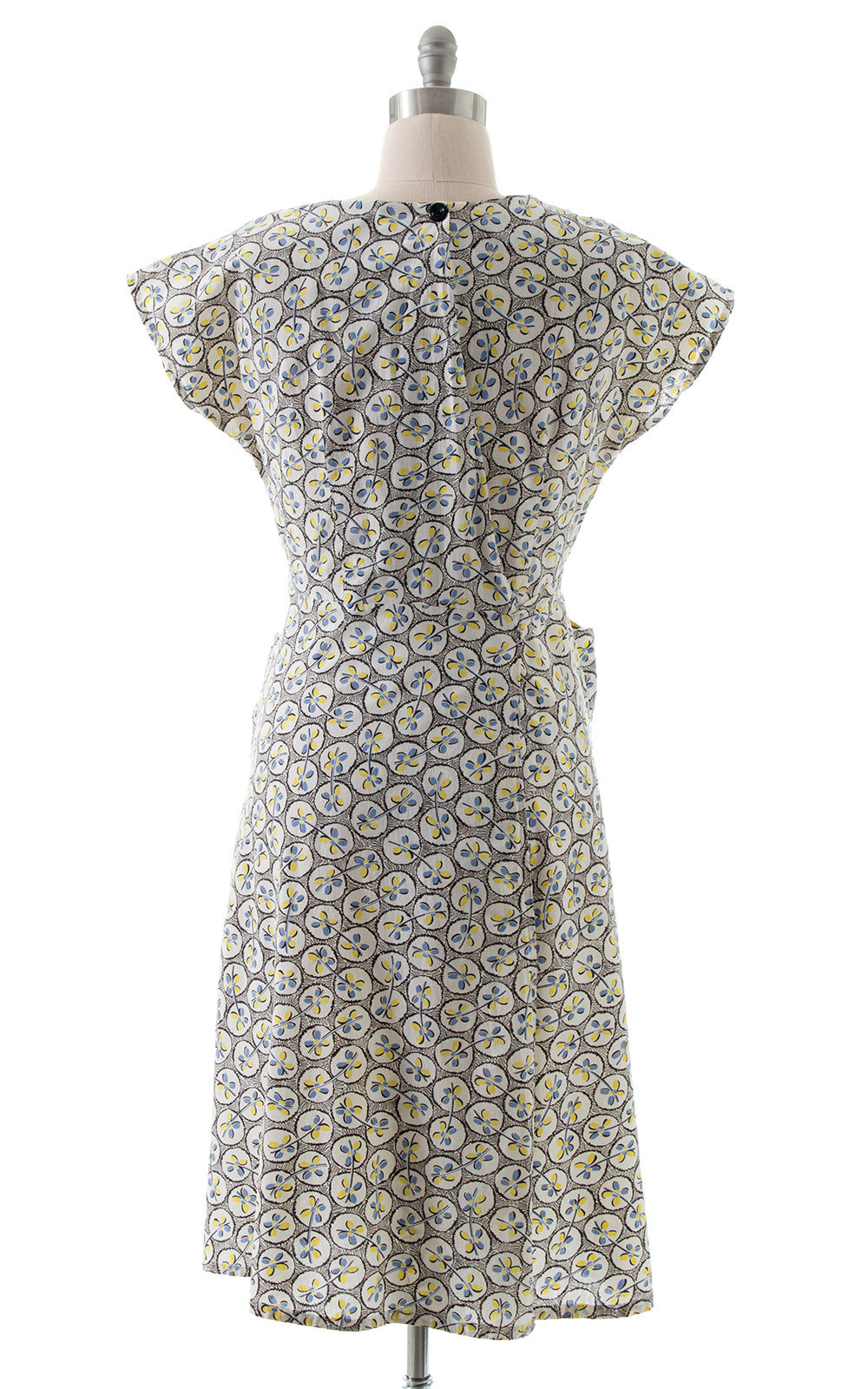 1950s Floral Cotton Wrap Dress