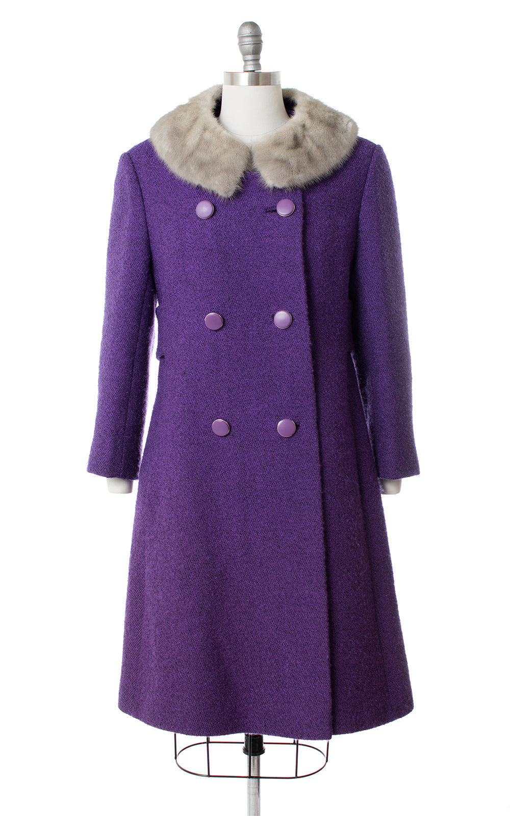 1960s Mink Fur & Royal Purple Wool Coat | medium/large – Birthday Life ...