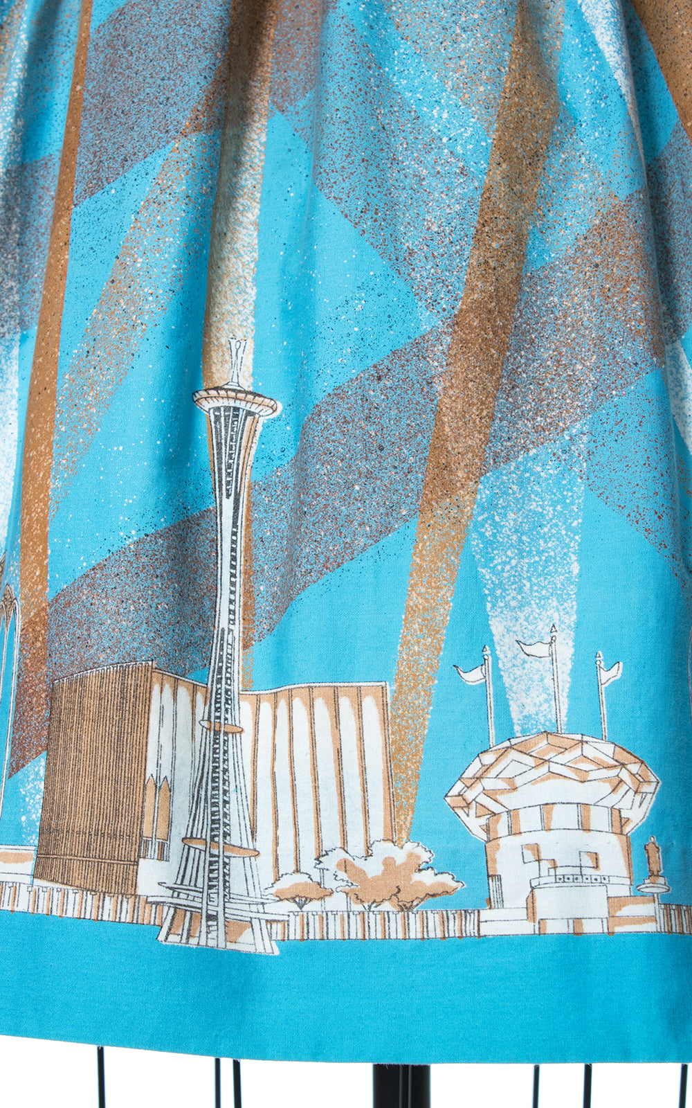 1960s Seattle World's Fair Novelty Border Print Sundress