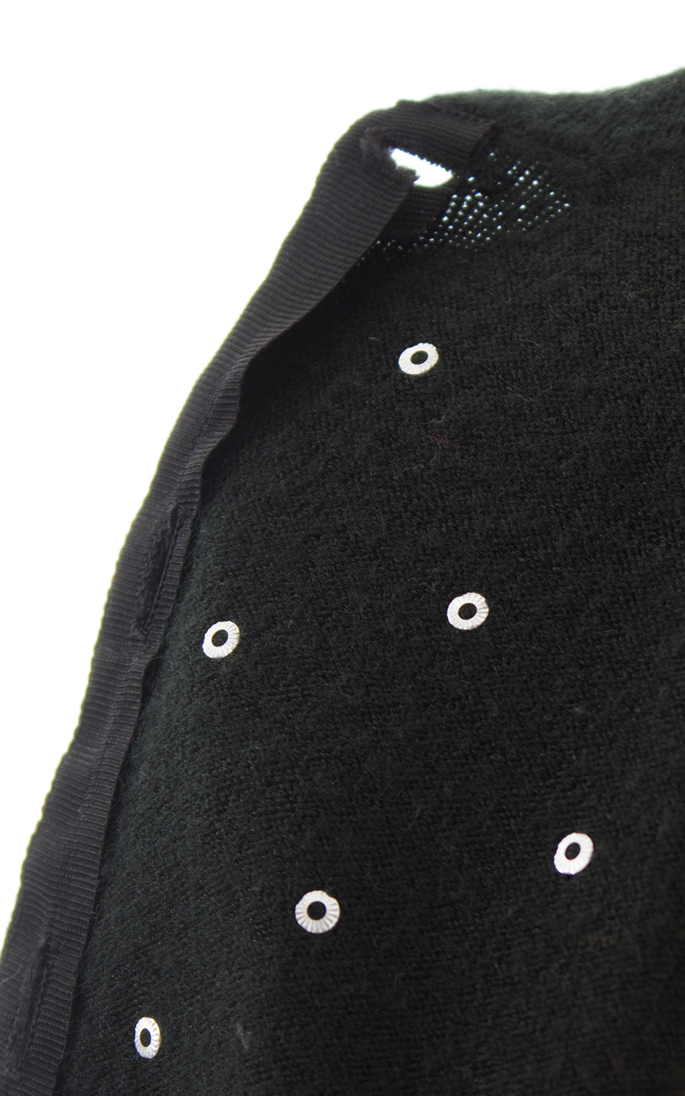 1950s Schiaparelli Rhinestone Black Wool Cardigan