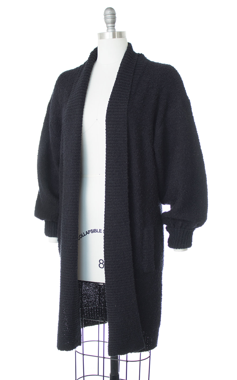 1980s Oversized Knit Cardigan Coat