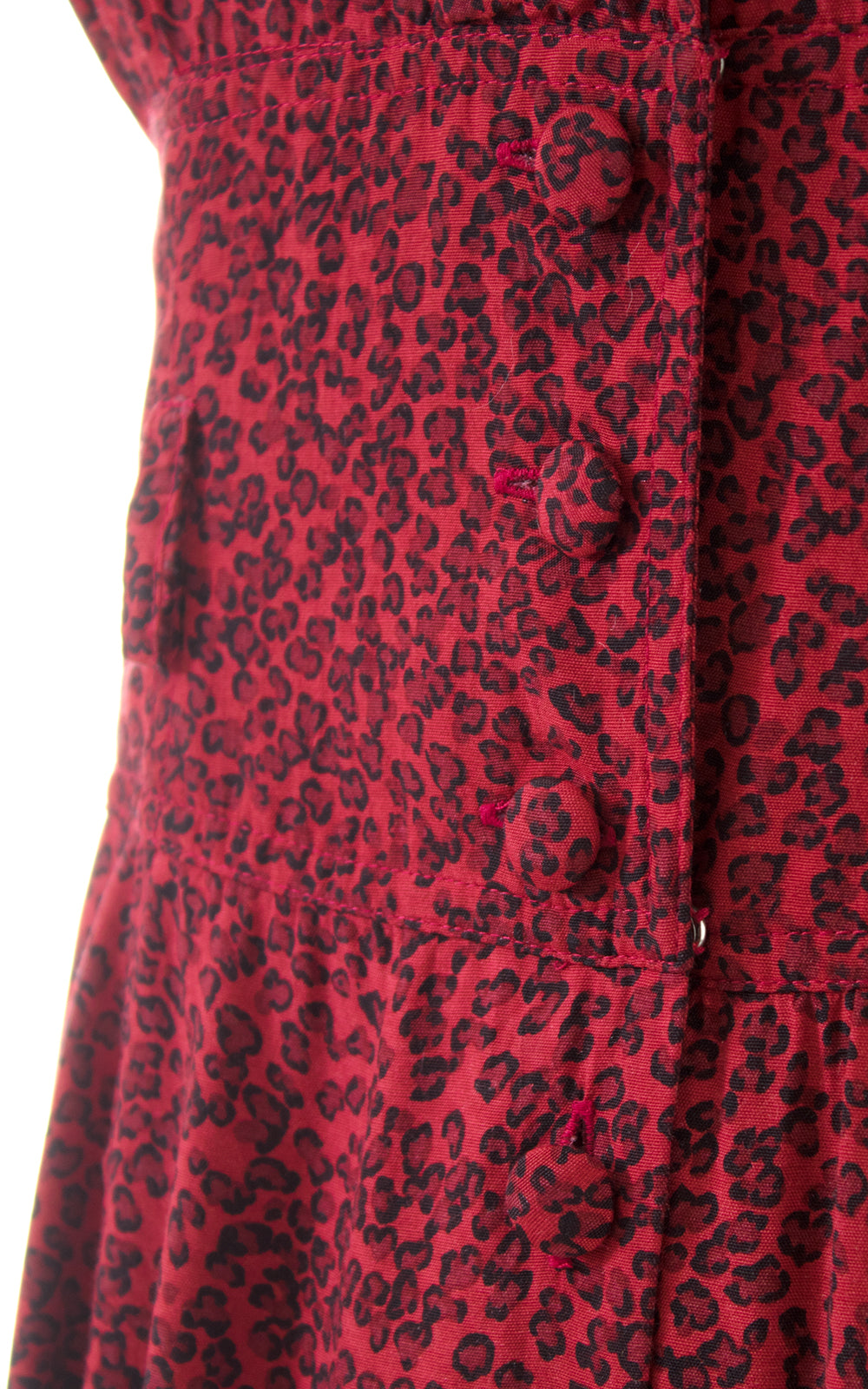 1980s Leopard Print Rayon Shirtwaist Dress