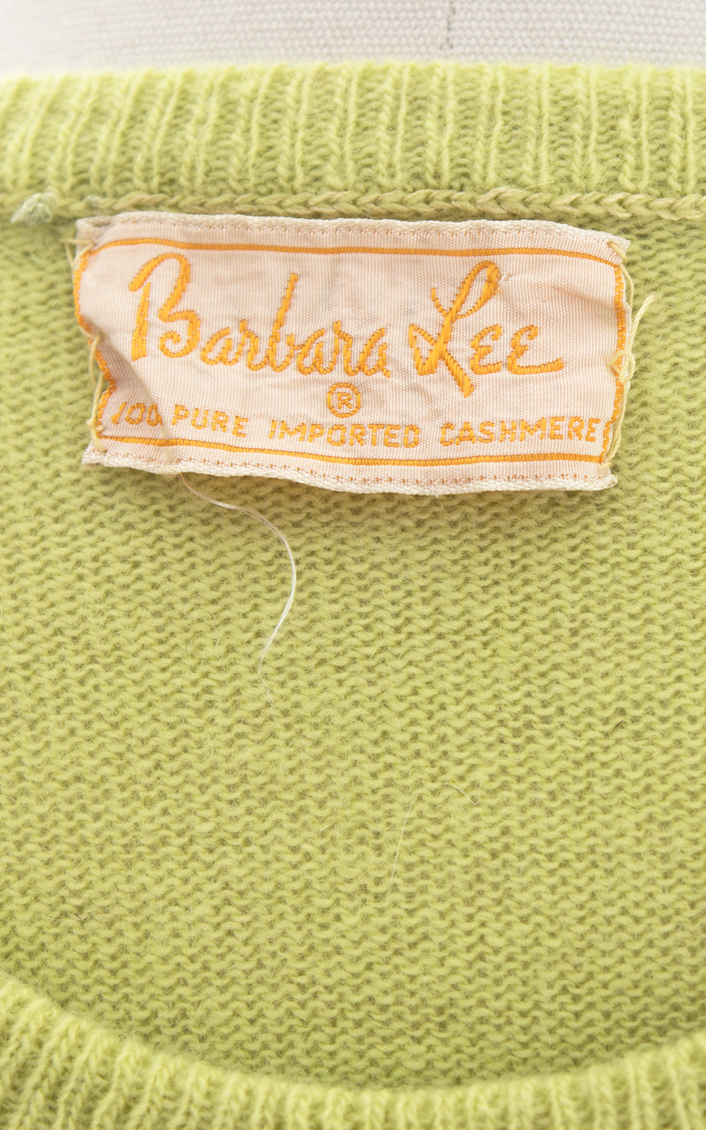 1950s Pear Green Cashmere Knit Sweater Top
