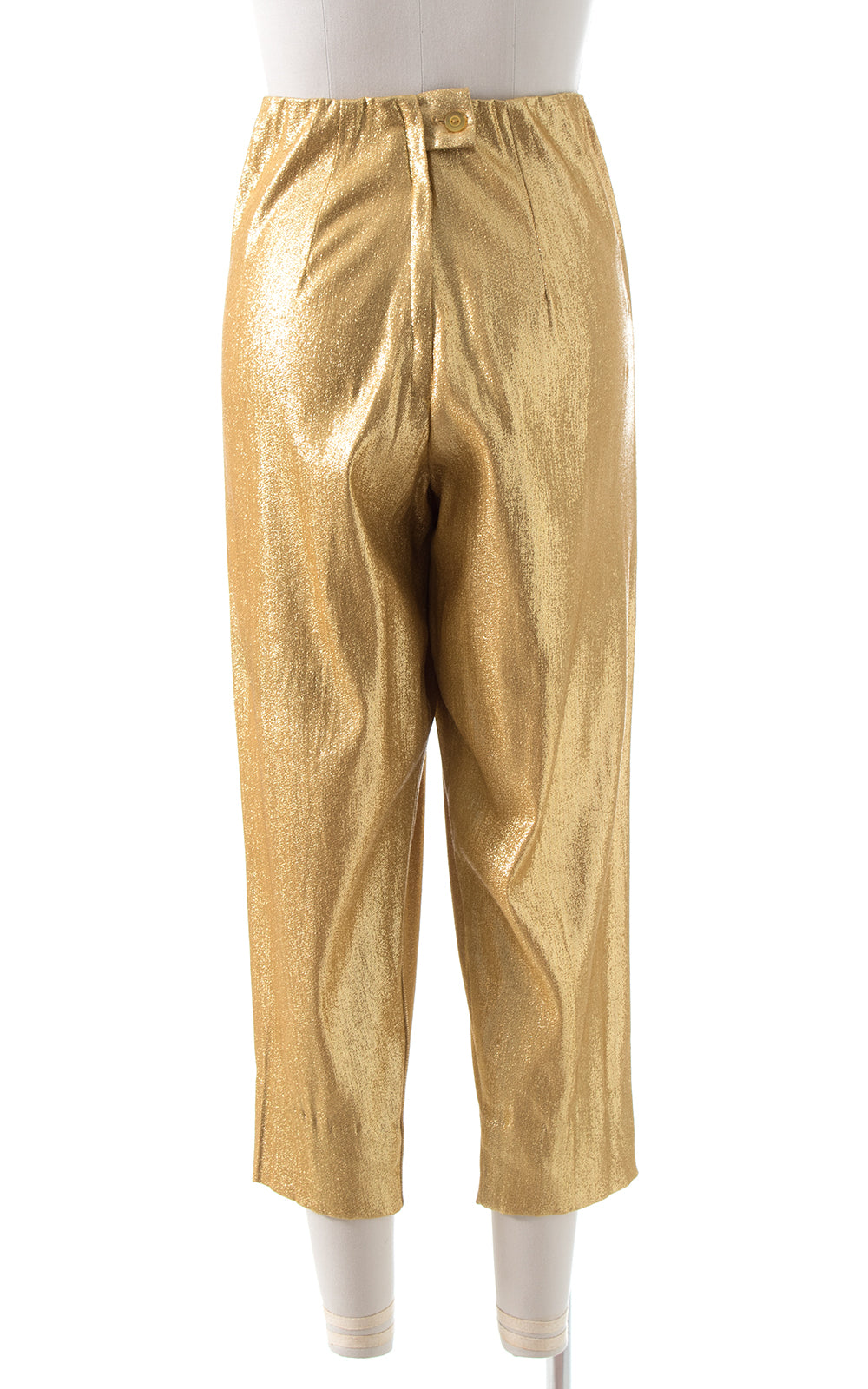 Buy INDYA Women Gold Toned Pencil Slim Fit Solid Cigarette Trousers -  Trousers for Women 5596413 | Myntra