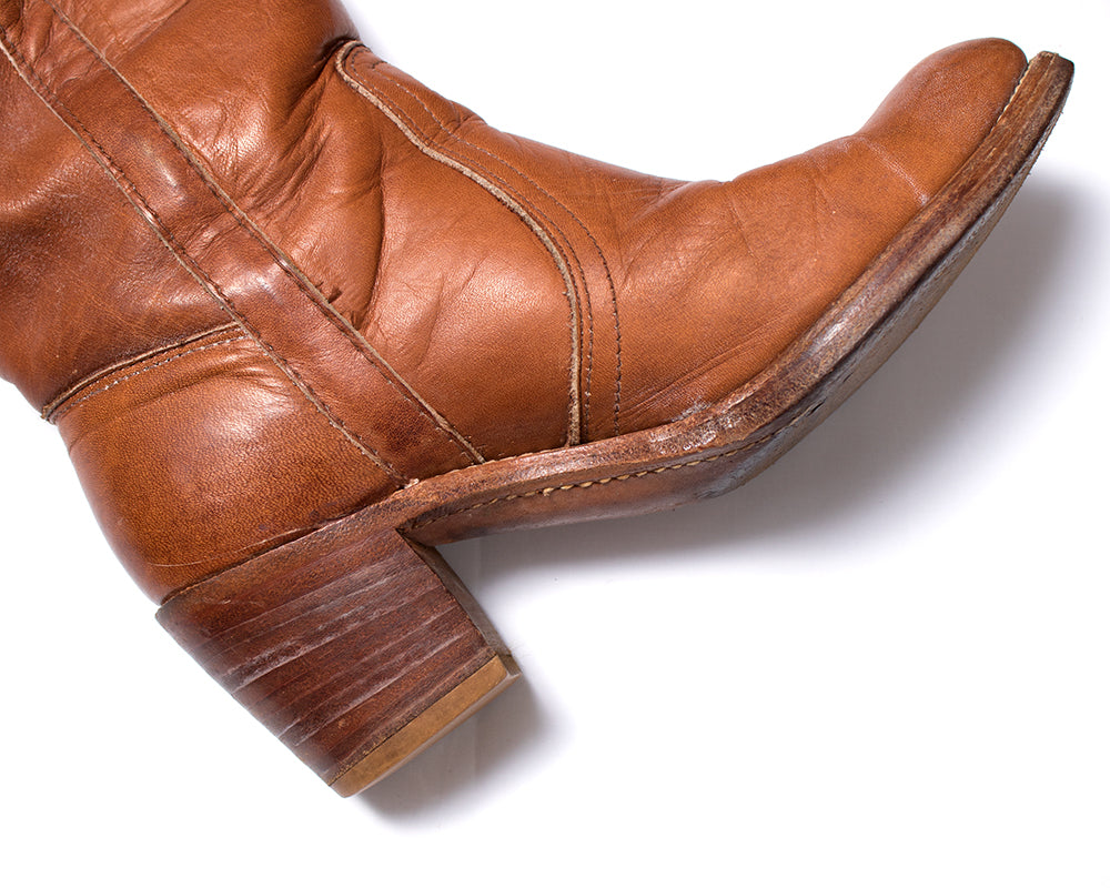 1970s Frye Leather Knee High Campus Boots