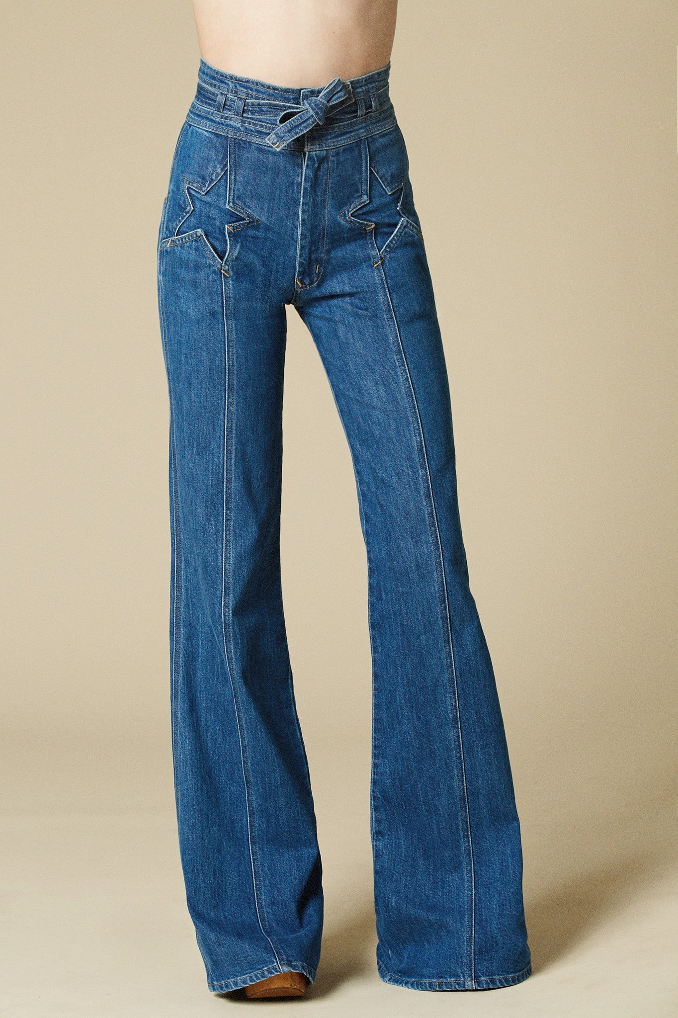 Modern STONED IMMACULATE 1970s Style Star Jeans | medium/large