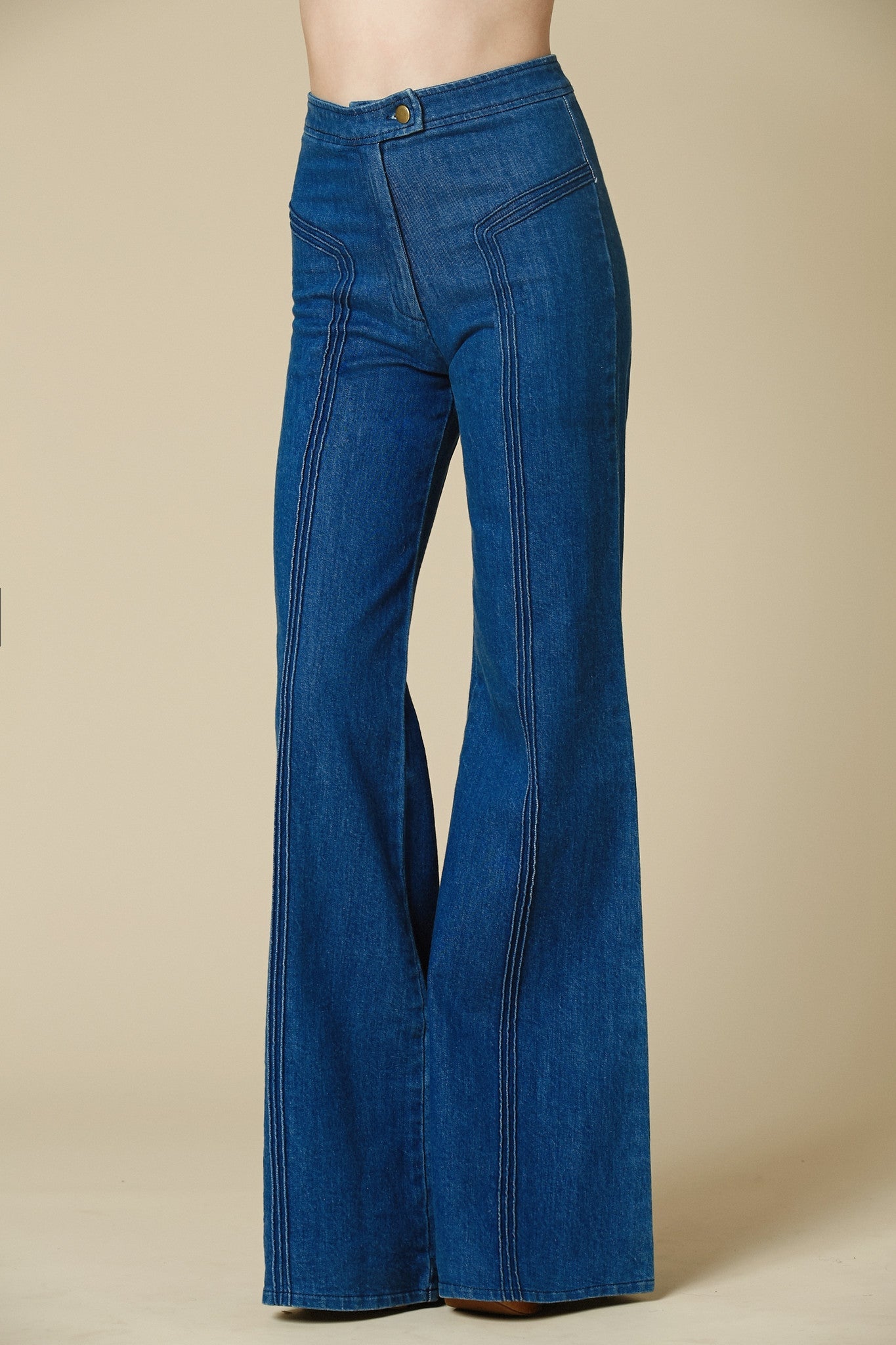 Modern STONED IMMACULATE 1970s Style Wide Leg Jeans | medium/large