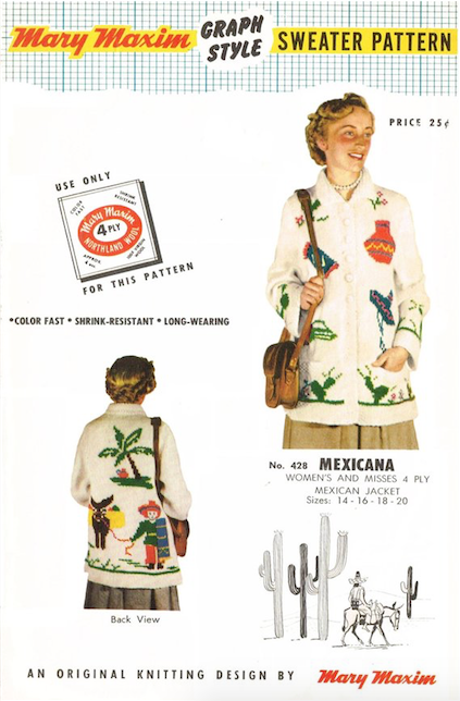 1950s Mexican Novelty Wool Cowichan Cardigan | small/medium