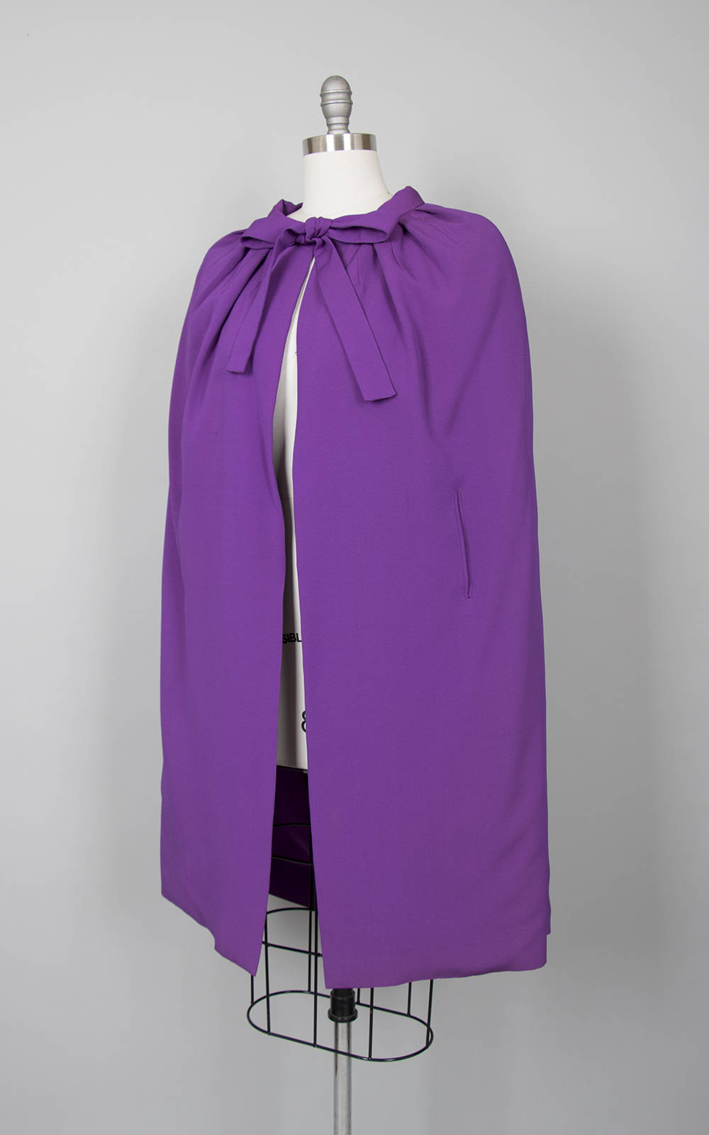 Vintage 1960s Cape | 60s JACQUES HEIM by Maria Carine Purple Rayon Cape Evening Opera Cloak (xs/small/medium)