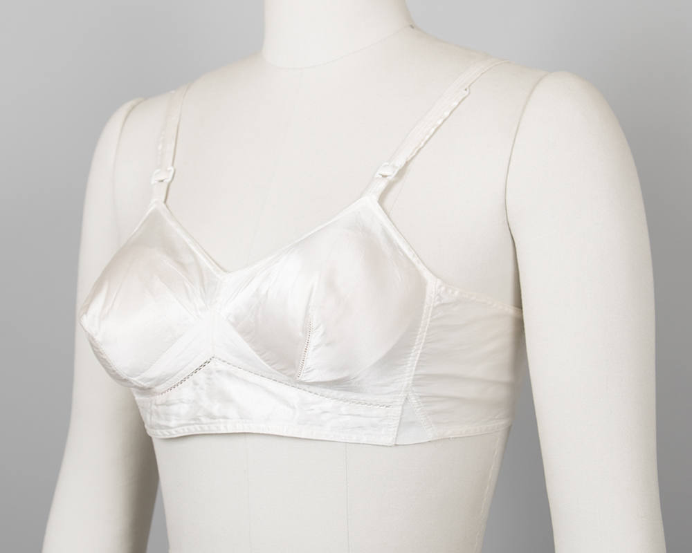 Vintage Exquisite Form White Cotton Bra P502 Size 40B, 1950s