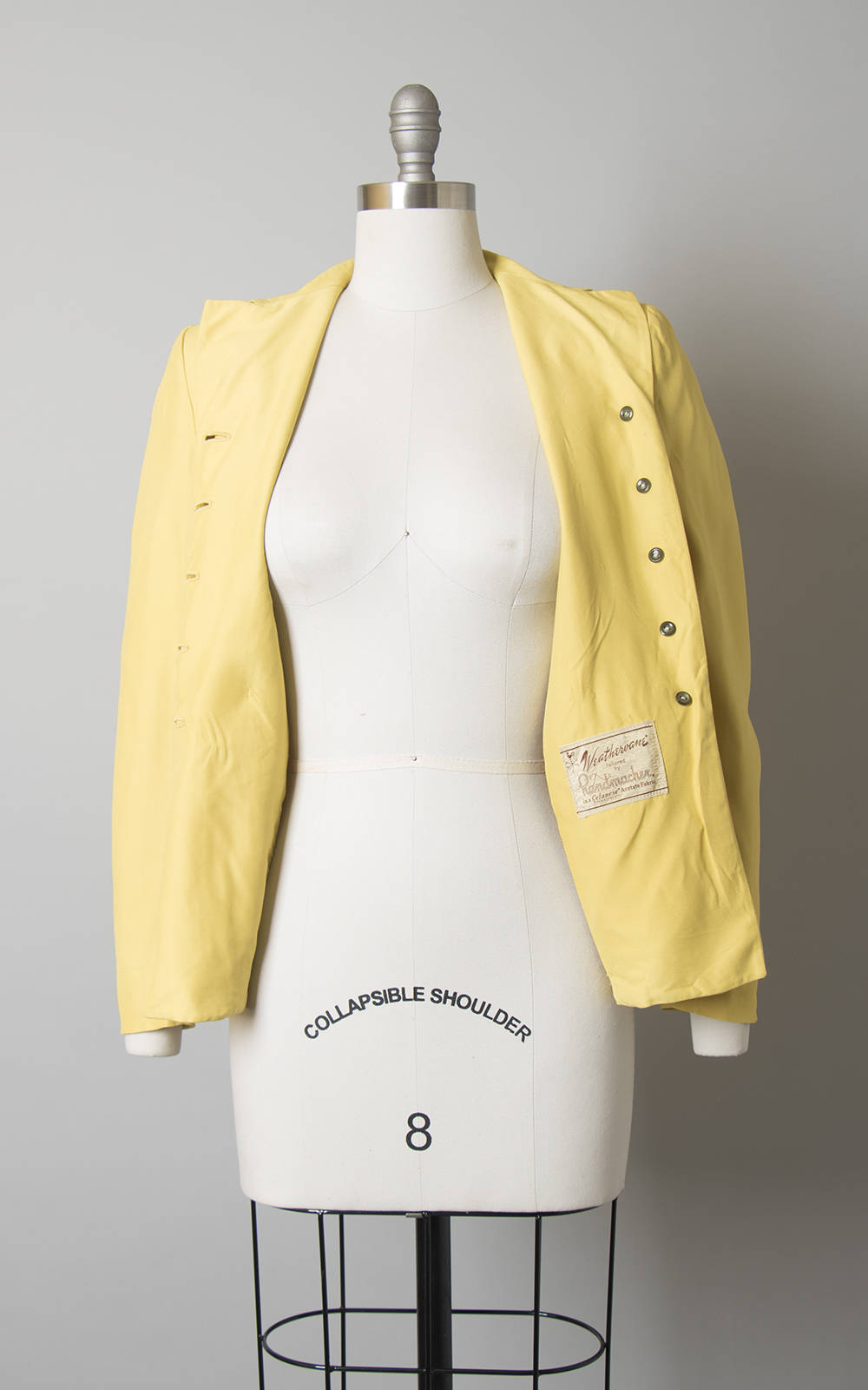 Vintage 1940s Blazer | 40s Yellow Lightweight Tailored Jacket with Mother of Pearl Shell Buttons (small)
