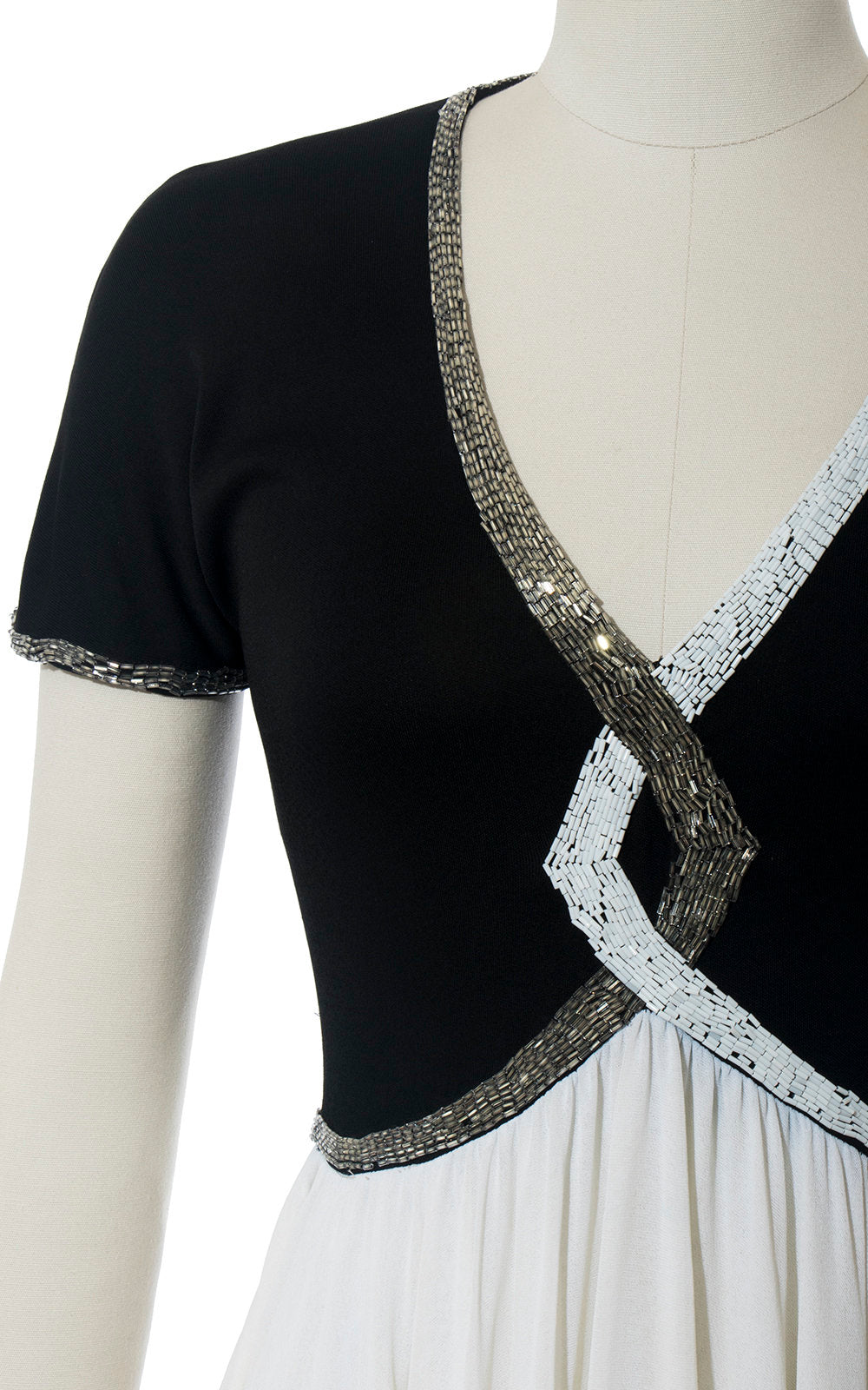 $50 & UNDER SALE || 1940s Style Beaded Jersey Knit Color Block Evening Birthday Life Vintage $50 & UNDER SALE || 1940s Style Beaded Jersey Knit Color Block Evening Birthday Life Vintage