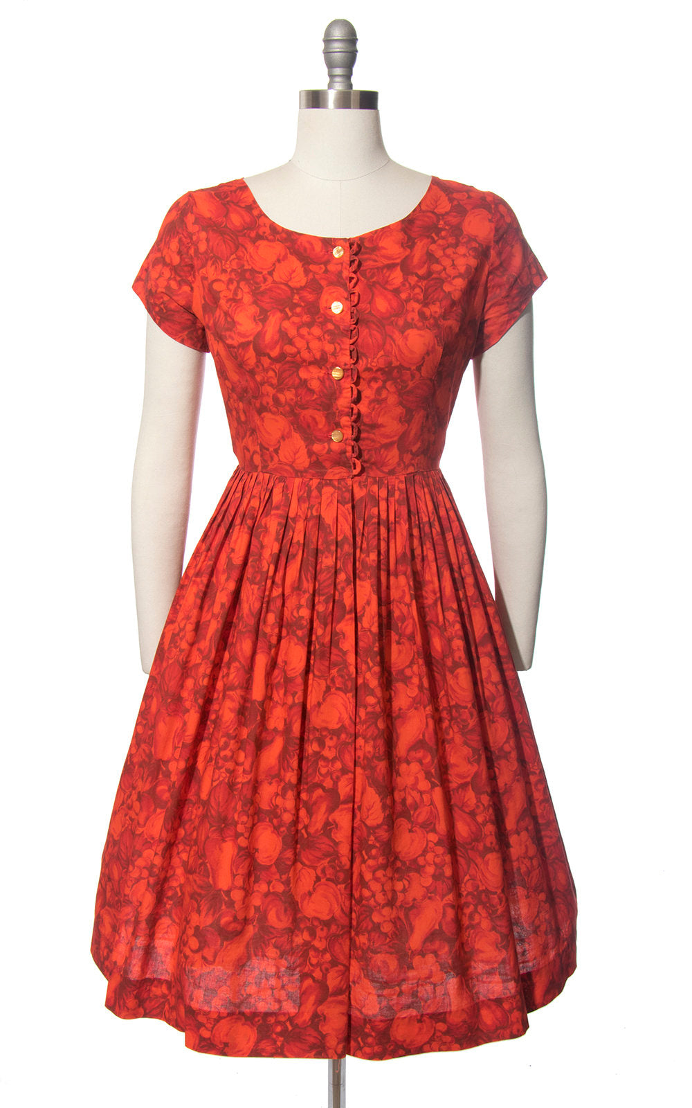 1950s Mode O' Day Fruit Novelty Print Dress 1950s Mode O' Day Fruit Novelty Print Dress