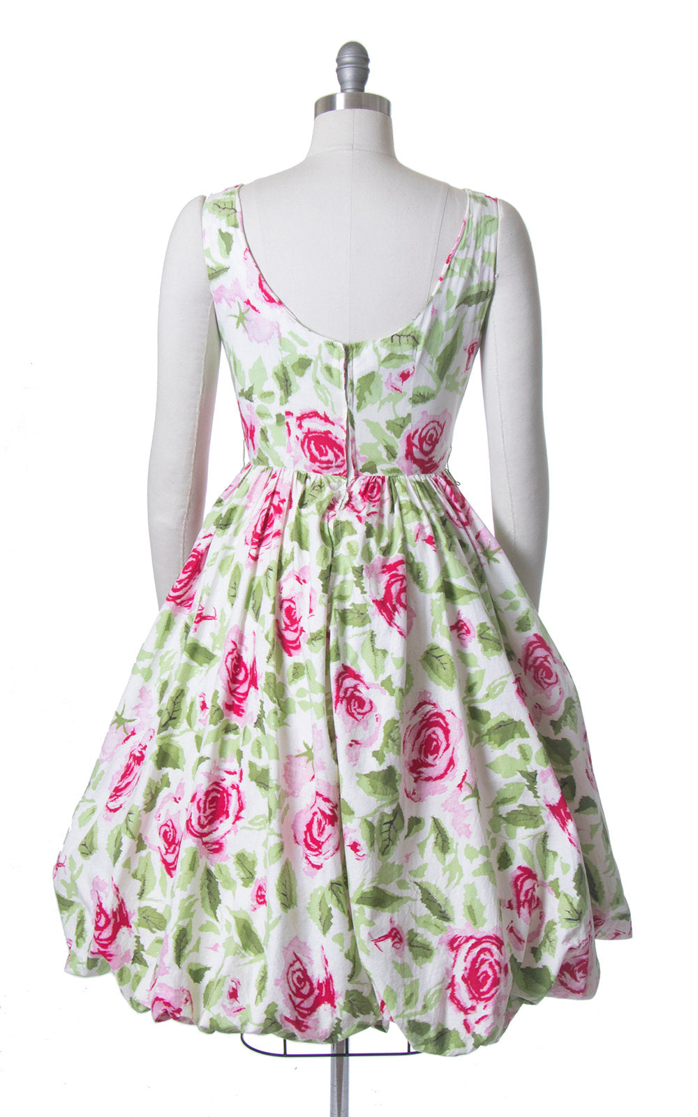 1950s Jerry Gilden Pink Rose Print Cotton Sundress | Small 1950s Jerry Gilden Pink Rose Print Cotton Sundress | Small