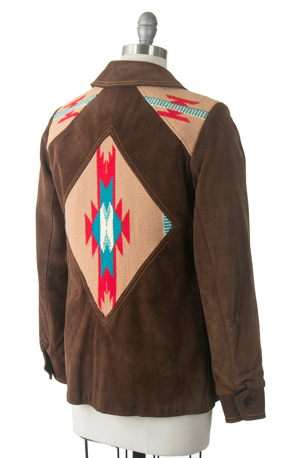 1970s Ms. Pioneer Chimayo Blanket and Suede Jacket | medium