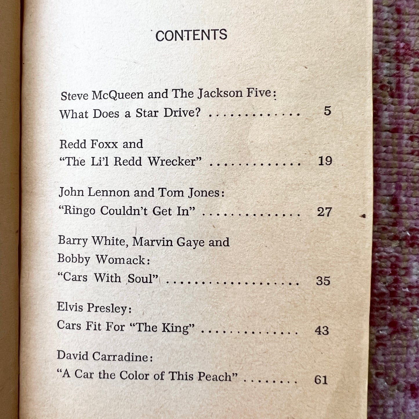[AS-IS] 1973 "Stars and their Cars" Paperback Book