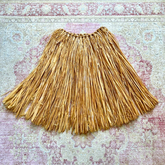 [AS-IS] Vintage Straw Hula Skirt | small