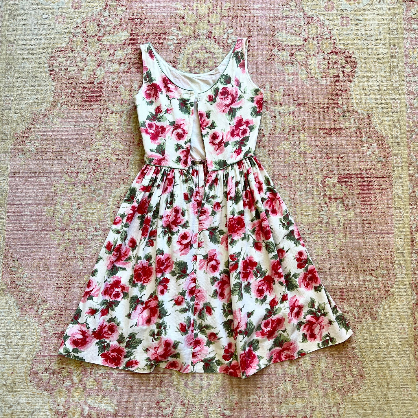 [AS-IS] 1950s Rose Sundress | small