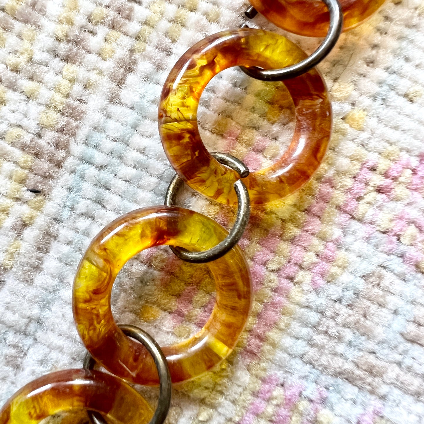 [AS-IS] 1960s Style Tortoiseshell Chain Earrings