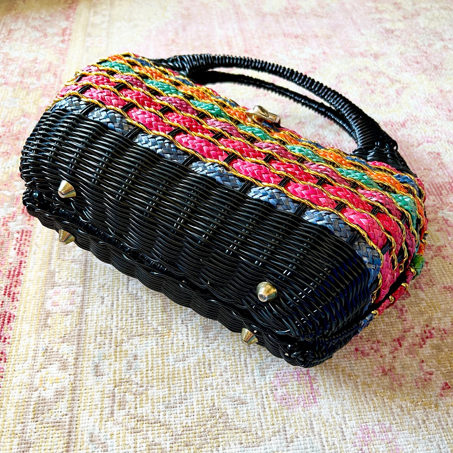 [AS-IS] Modern 1960s Style Woven Basket Purse