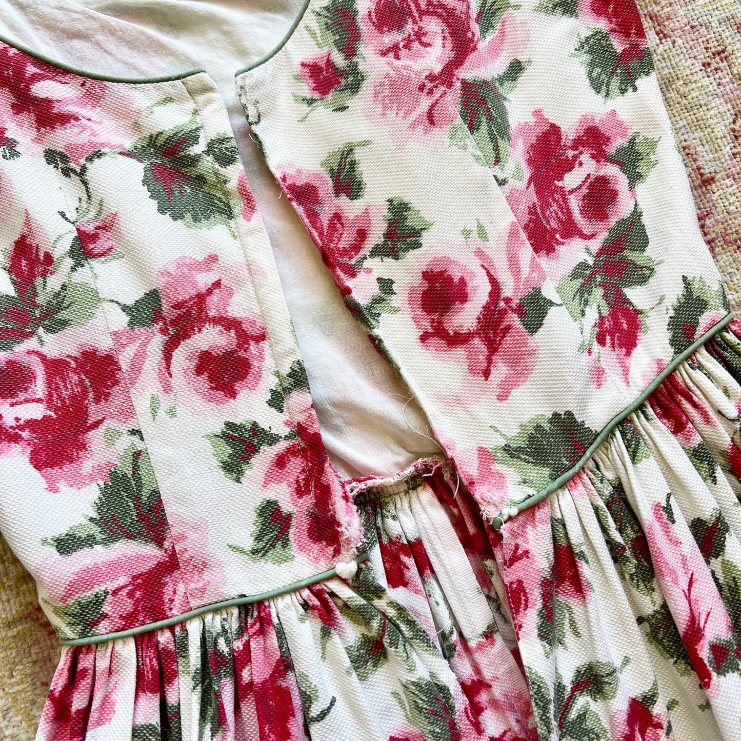 [AS-IS] 1950s Rose Sundress | small