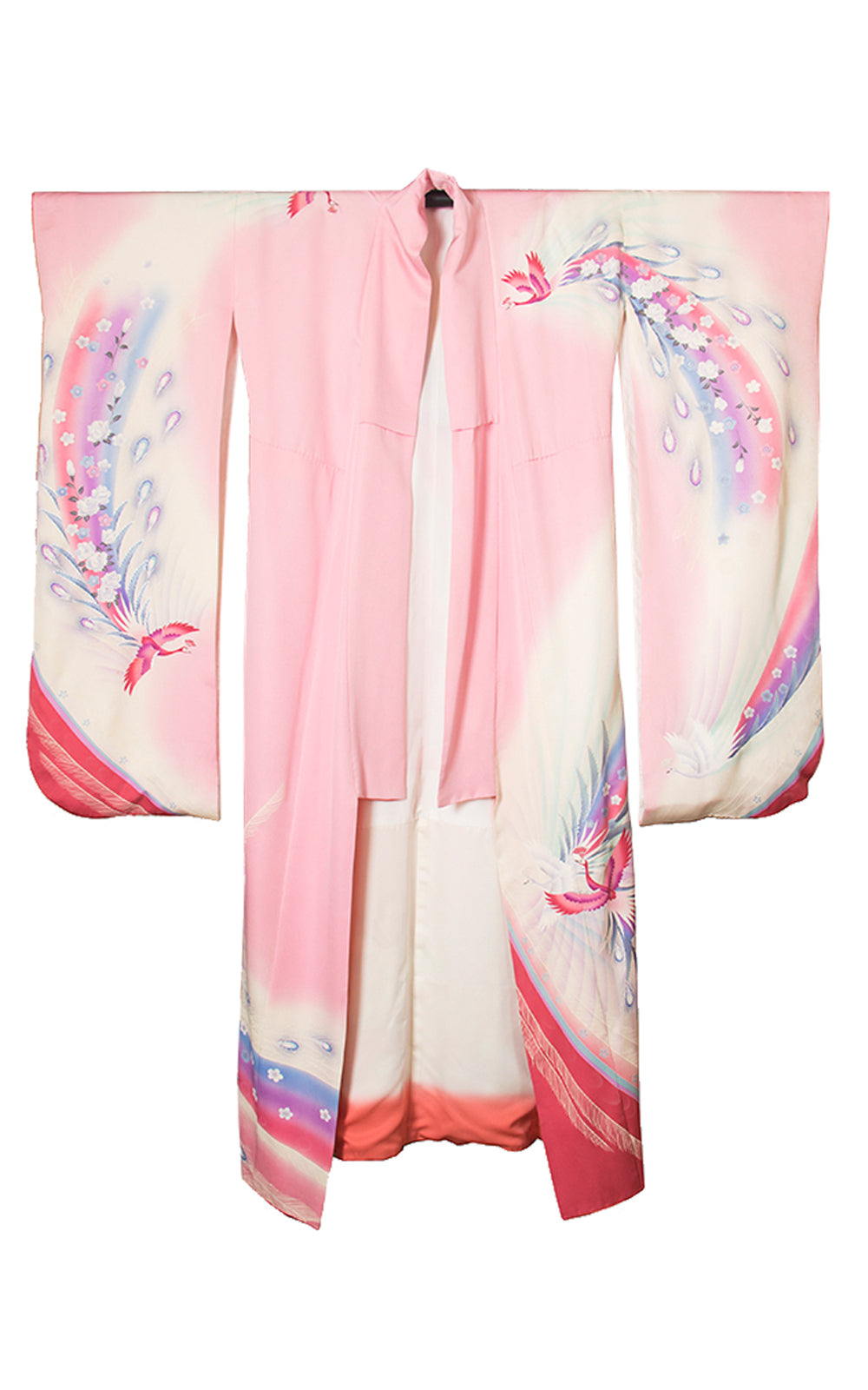 Vintage Peacock Furisode Kimono